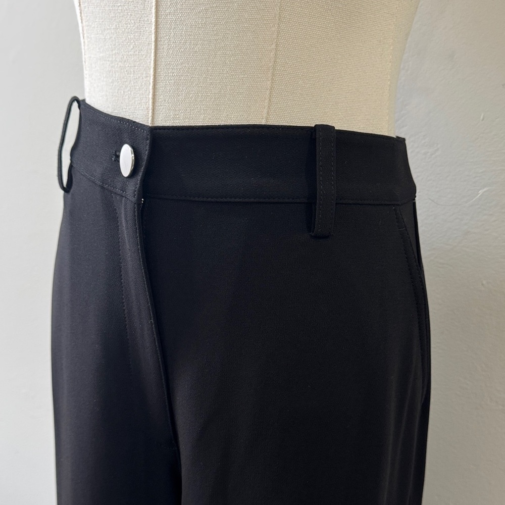 NWT Theory Black Wide Leg ‘Admiral’ Crepe Cargo Pants - Size 8 - Picture 7 of 12